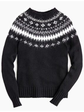 Jcrew Embellished Fair Isle Sweater